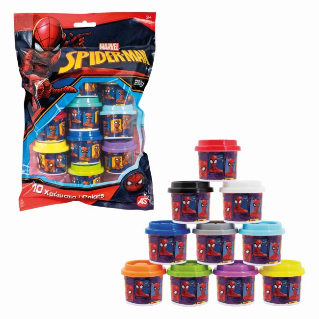 SET 10 BORCANASE DE PLASTILINA SPIDERMAN IN PUNGA DE PLASTIC VIV1045-03599