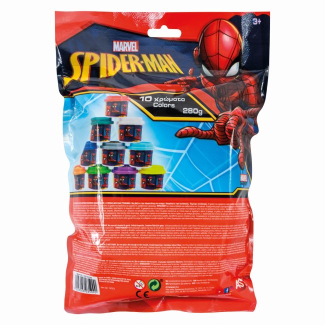 SET 10 BORCANASE DE PLASTILINA SPIDERMAN IN PUNGA DE PLASTIC VIV1045-03599