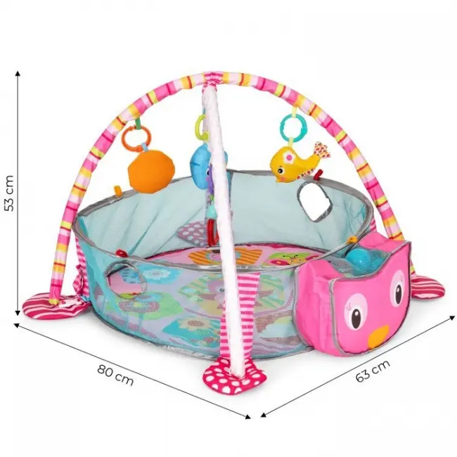 Salteluta de joaca cu bile si jucarii ecotoys 88970 edeedi88970