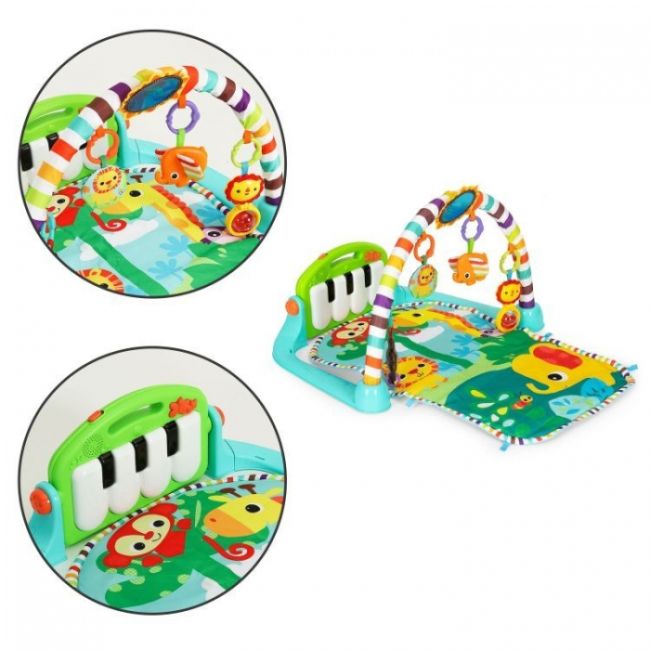 Salteluta de joaca pentru copii cu pian si jucarii ecotoys jj8843 edeedijj8843