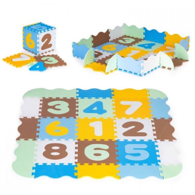 Salteluta de joaca tip puzzle cu pereti, 25 elemente, ecotoys 3255 - multicolor edeedi3255
