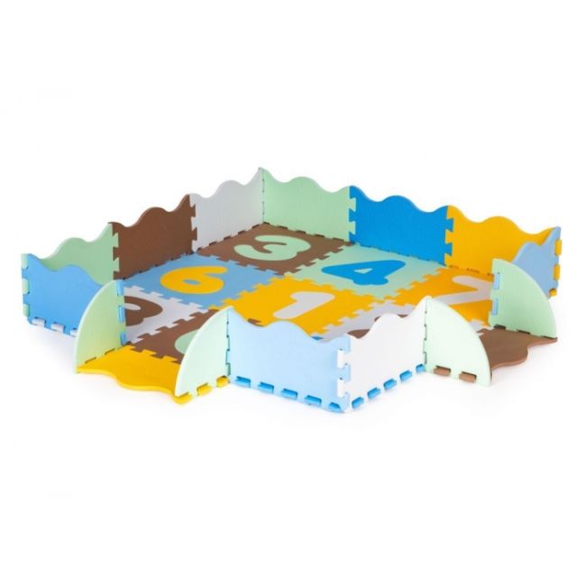 Salteluta de joaca tip puzzle cu pereti, 25 elemente, ecotoys 3255 - multicolor edeedi3255