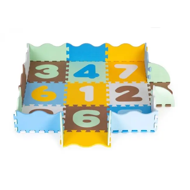 Salteluta de joaca tip puzzle cu pereti, 25 elemente, ecotoys 3255 - multicolor edeedi3255