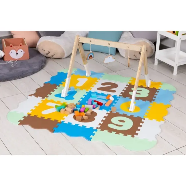 Salteluta de joaca tip puzzle cu pereti, 25 elemente, ecotoys 3255 - multicolor edeedi3255