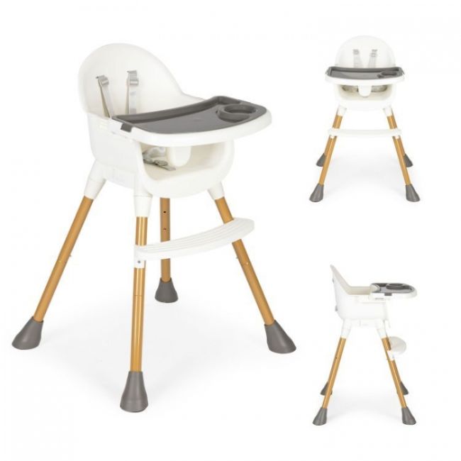 Scaun de masa pentru copii ecotoys ha-042 - alb edeediha-042white
