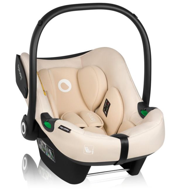 Scoica auto, Lionelo, i-Size Astrid, 0-13 Kg, 40-87 cm, Cu maner si capotina reglabile, Cu protectie laterala avansata, Salteluta confortabila, Conform cu standardul european de securitate R129, Bej BYNLO-ASTRID_I-SIZE_BEIGE