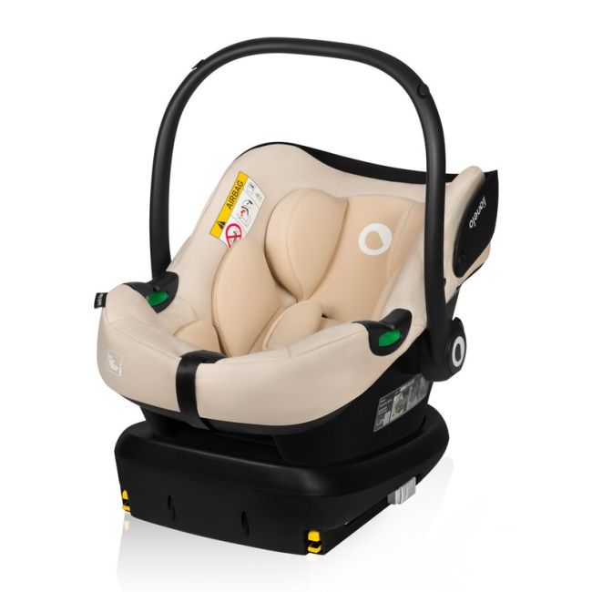 Scoica auto, Lionelo, i-Size Astrid, 0-13 Kg, 40-87 cm, Cu maner si capotina reglabile, Cu protectie laterala avansata, Salteluta confortabila, Conform cu standardul european de securitate R129, Bej BYNLO-ASTRID_I-SIZE_BEIGE