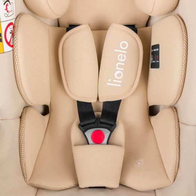 Scoica auto, Lionelo, i-Size Astrid, 0-13 Kg, 40-87 cm, Cu maner si capotina reglabile, Cu protectie laterala avansata, Salteluta confortabila, Conform cu standardul european de securitate R129, Bej BYNLO-ASTRID_I-SIZE_BEIGE
