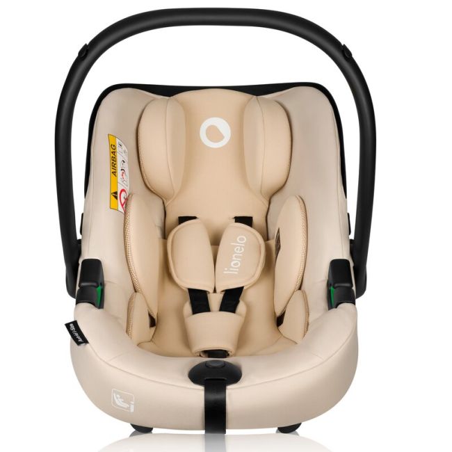 Scoica auto, Lionelo, i-Size Astrid, 0-13 Kg, 40-87 cm, Cu maner si capotina reglabile, Cu protectie laterala avansata, Salteluta confortabila, Conform cu standardul european de securitate R129, Bej BYNLO-ASTRID_I-SIZE_BEIGE