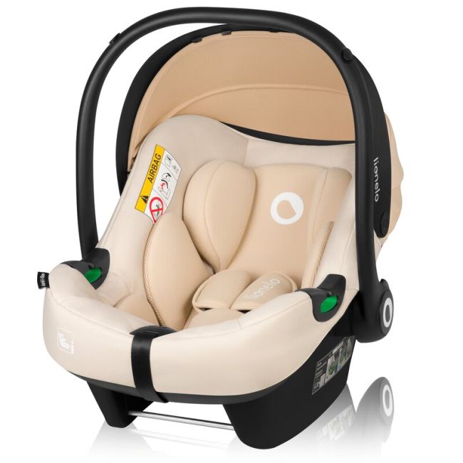 Scoica auto, Lionelo, i-Size Astrid, 0-13 Kg, 40-87 cm, Cu maner si capotina reglabile, Cu protectie laterala avansata, Salteluta confortabila, Conform cu standardul european de securitate R129, Bej BYNLO-ASTRID_I-SIZE_BEIGE
