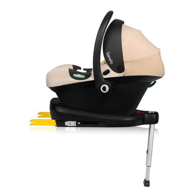 Scoica auto, Lionelo, i-Size Astrid, 0-13 Kg, 40-87 cm, Cu maner si capotina reglabile, Cu protectie laterala avansata, Salteluta confortabila, Conform cu standardul european de securitate R129, Bej BYNLO-ASTRID_I-SIZE_BEIGE