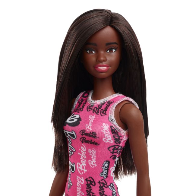 BARBIE PAPUSA CLASICA BRUNETA CU ROCHITA ROZ CU IMPRIMEU BARBIE VIVMTT7439_HRH08