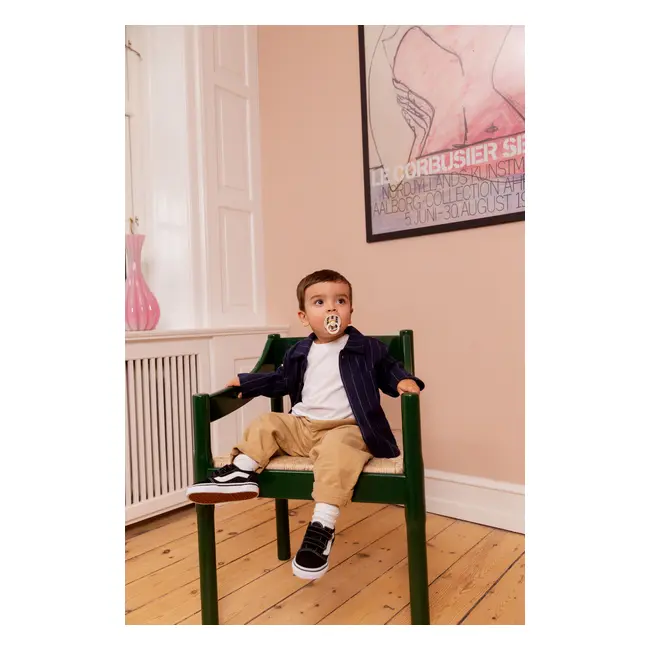 Bibs - suzeta colour studio collection stripe latex, tetina rotunda, 0 luni +-ivory/vanilla bbb10016245c