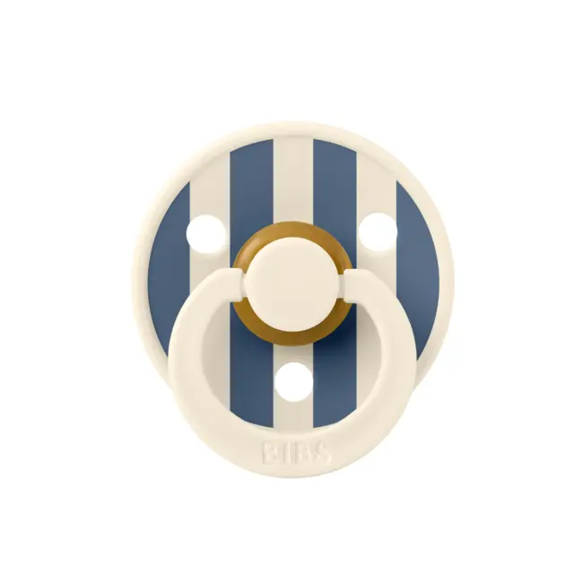 Bibs - suzeta colour studio collection stripe latex, tetina rotunda, 6 luni +-ivory/steel blue bbb20016280c