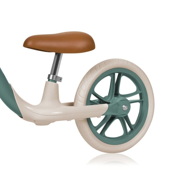 Bicicleta fara pedale, Lionelo, Alex Plus, Usoara, Cu ghidon si sa reglabile, Include cos depozitare si sonerie, Din otel, Cu roti din spuma EVA, 12 inch, Green Forest BYNLO-ALEX_PLUS_GREEN_FOREST