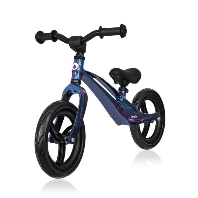 Bicicleta fara pedale, Lionelo, Bart, Usoara, Cu cadru din magneziu, Cu ghidon si sa reglabile, Greutate 3 Kg, 12 inch, Conform cu standardul european de securitate EN71, Blue Violet BYNLO-BART_BLUE_VIOLET