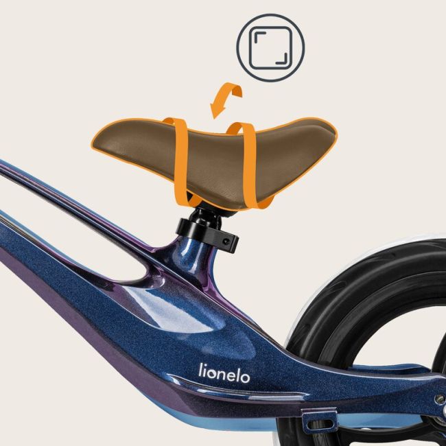 Bicicleta fara pedale, Lionelo, Bart, Usoara, Cu cadru din magneziu, Cu ghidon si sa reglabile, Greutate 3 Kg, 12 inch, Conform cu standardul european de securitate EN71, Blue Violet BYNLO-BART_BLUE_VIOLET