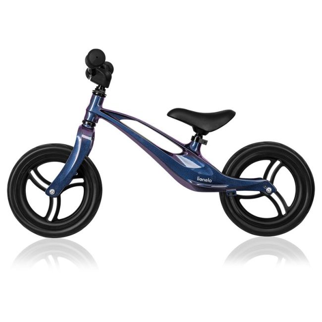 Bicicleta fara pedale, Lionelo, Bart, Usoara, Cu cadru din magneziu, Cu ghidon si sa reglabile, Greutate 3 Kg, 12 inch, Conform cu standardul european de securitate EN71, Blue Violet BYNLO-BART_BLUE_VIOLET
