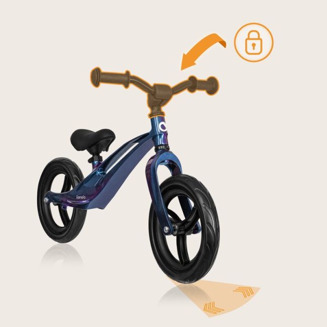 Bicicleta fara pedale, Lionelo, Bart, Usoara, Cu cadru din magneziu, Cu ghidon si sa reglabile, Greutate 3 Kg, 12 inch, Conform cu standardul european de securitate EN71, Blue Violet BYNLO-BART_BLUE_VIOLET