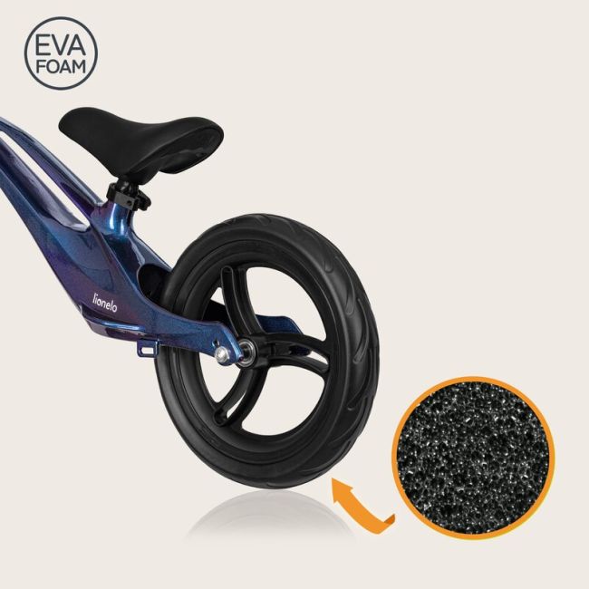 Bicicleta fara pedale, Lionelo, Bart, Usoara, Cu cadru din magneziu, Cu ghidon si sa reglabile, Greutate 3 Kg, 12 inch, Conform cu standardul european de securitate EN71, Blue Violet BYNLO-BART_BLUE_VIOLET