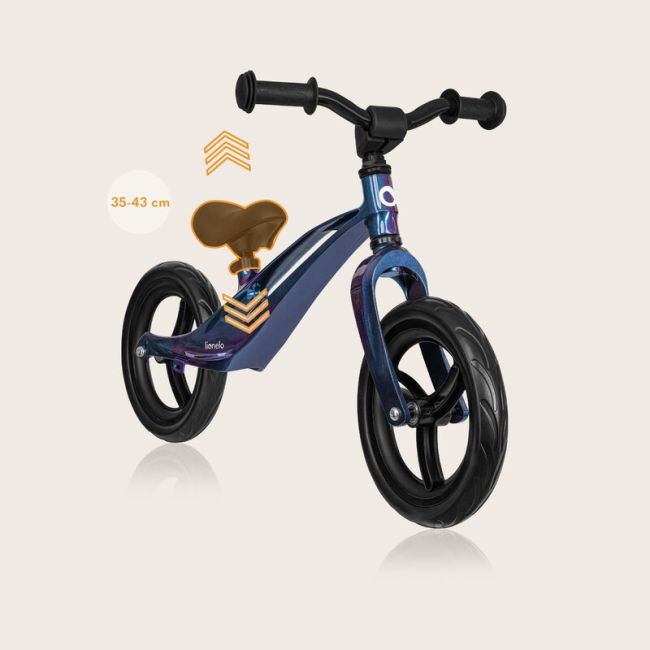 Bicicleta fara pedale, Lionelo, Bart, Usoara, Cu cadru din magneziu, Cu ghidon si sa reglabile, Greutate 3 Kg, 12 inch, Conform cu standardul european de securitate EN71, Blue Violet BYNLO-BART_BLUE_VIOLET