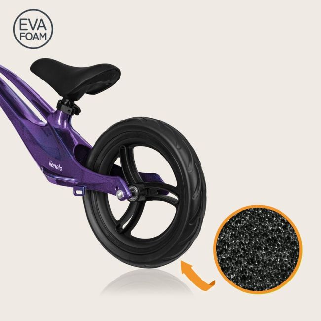 Bicicleta fara pedale, Lionelo, Bart, Usoara, Cu cadru din magneziu, Cu ghidon si sa reglabile, Greutate 3 Kg, 12 inch, Conform cu standardul european de securitate EN71, Purple Amethyst BYNLO-BART_PURPLE_AMETHYST