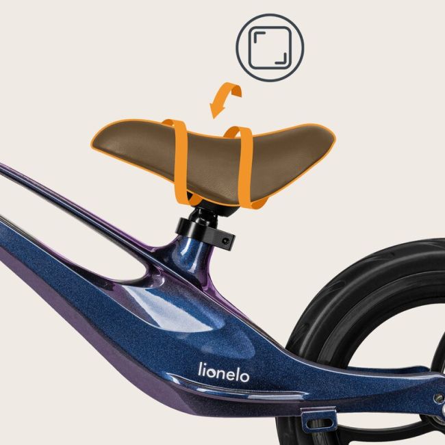 Bicicleta fara pedale, Lionelo, Bart, Usoara, Cu cadru din magneziu, Cu ghidon si sa reglabile, Greutate 3 Kg, 12 inch, Conform cu standardul european de securitate EN71, Purple Amethyst BYNLO-BART_PURPLE_AMETHYST