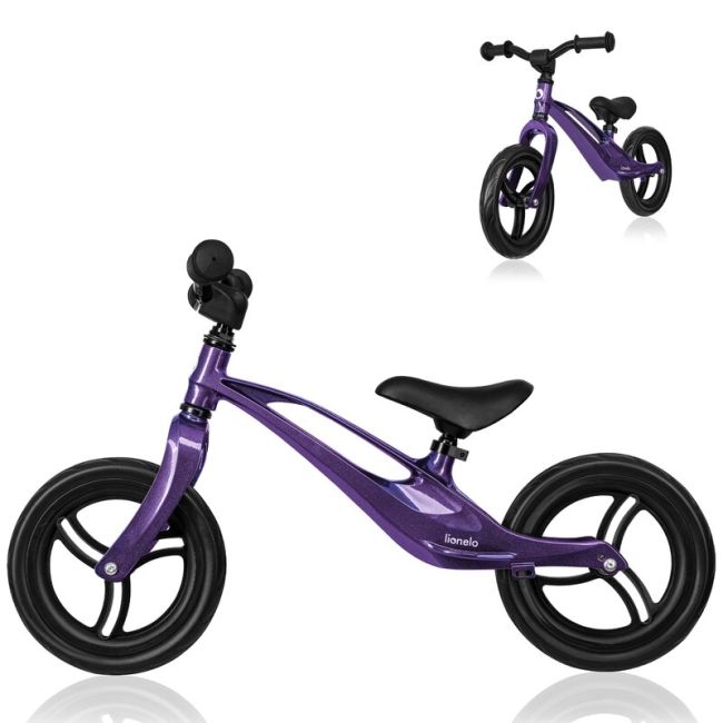 Bicicleta fara pedale, Lionelo, Bart, Usoara, Cu cadru din magneziu, Cu ghidon si sa reglabile, Greutate 3 Kg, 12 inch, Conform cu standardul european de securitate EN71, Purple Amethyst BYNLO-BART_PURPLE_AMETHYST