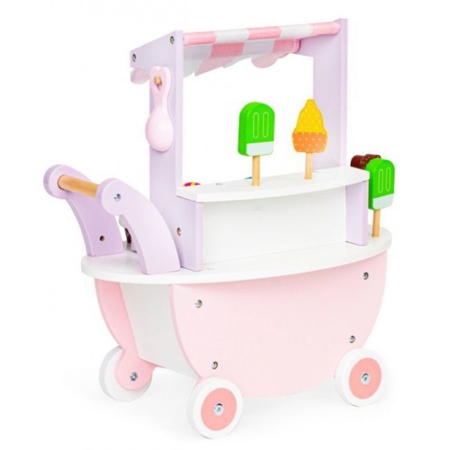Carucior din lemn tip magazin de inghetata ecotoys tl89015 edeeditl89015