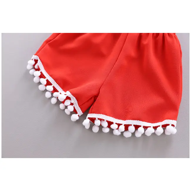 Costumas pentru fetite cu bluzita cu cirese portocalii LIHQ374-11