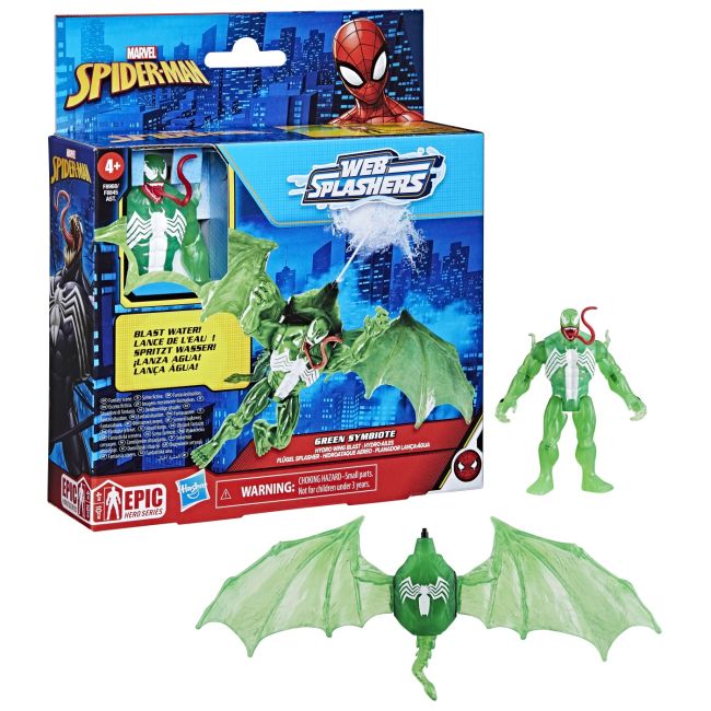 HASBSPIDERMAN SET VEHICUL SI FIGURINA GREEN SYMBIOTE 10CM VIVF8845_F8968