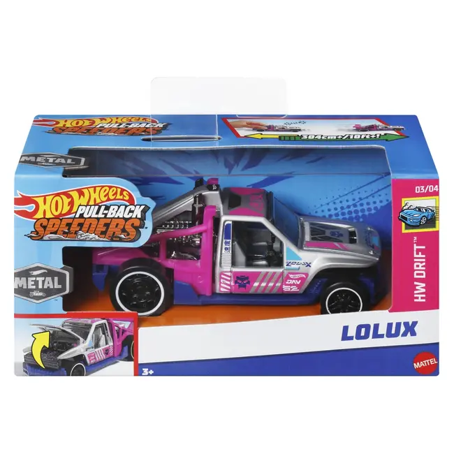 HOT WHEELS MASINUTA METALICA CU SISTEM PULL BACK LOLUX SCARA 1:43 VIVMTHPR70_HPR76