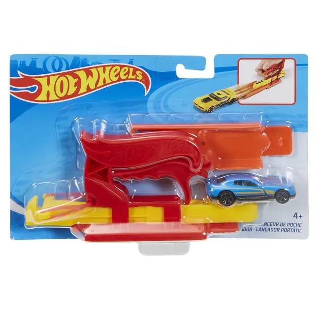 HOT WHEELS SET LANSATOR PORTABIL ROSU SI MASINUTA VIVMTFTH84_FVM09