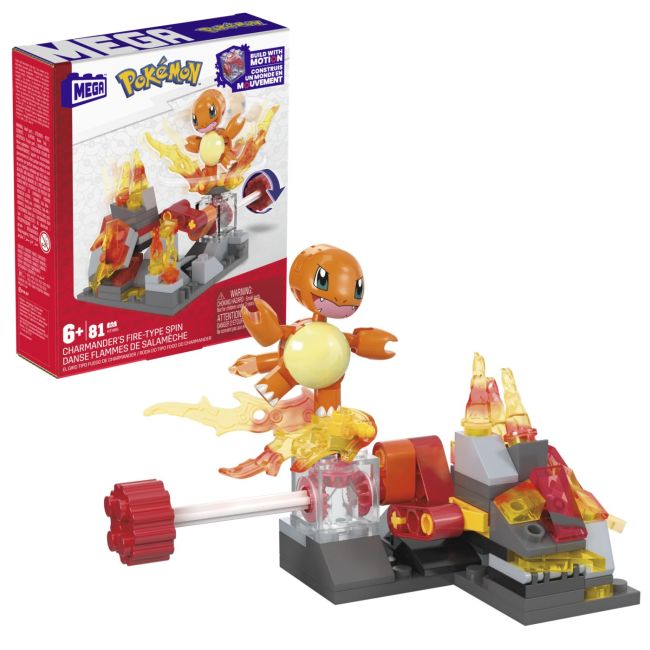 POKEMON MEGA SET DE CONSTRUCTIE ROATA DE FOC A LUI CHARMANDER VIVMTHDL75_HTH86