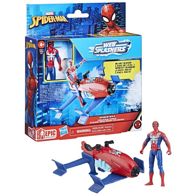 SPIDERMAN SET VEHICUL HYDRO JET SI FIGURINA SPIDER MAN 10CM VIVF8845_F8967