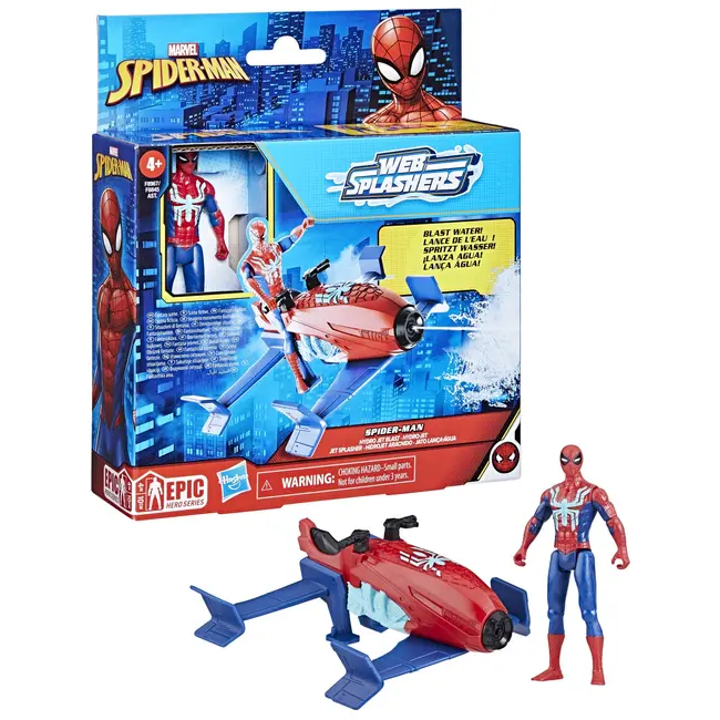 SPIDERMAN SET VEHICUL HYDRO JET SI FIGURINA SPIDER MAN 10CM VIVF8845_F8967
