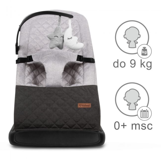Balansoar pentru copii kidwell laro - grey black edeedilebular01a2