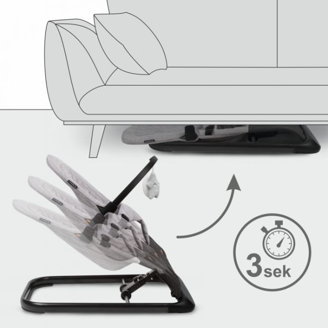 Balansoar pentru copii kidwell laro - grey black edeedilebular01a2