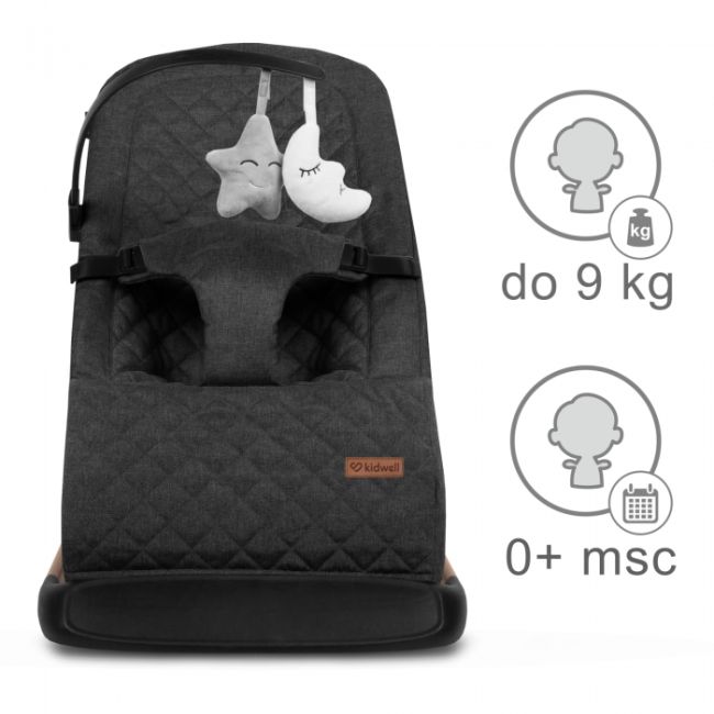 Balansoar pentru copii kidwell laro - wooden black edeedilebular01a3