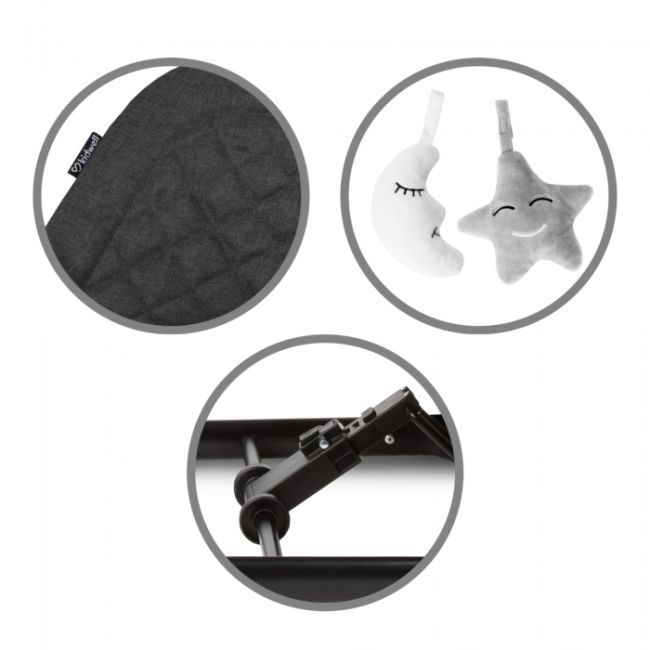Balansoar pentru copii kidwell laro - wooden black edeedilebular01a3