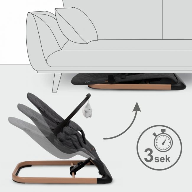 Balansoar pentru copii kidwell laro - wooden black edeedilebular01a3