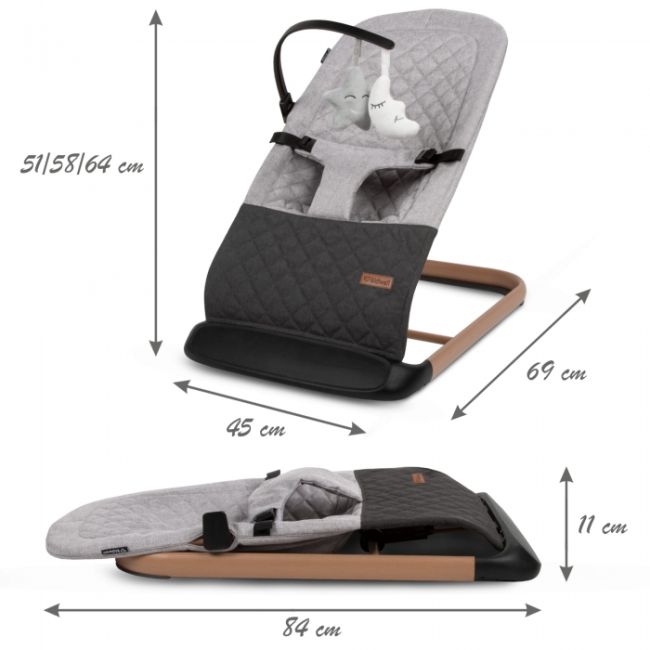 Balansoar pentru copii kidwell laro - wooden grey edeedilebular01a1