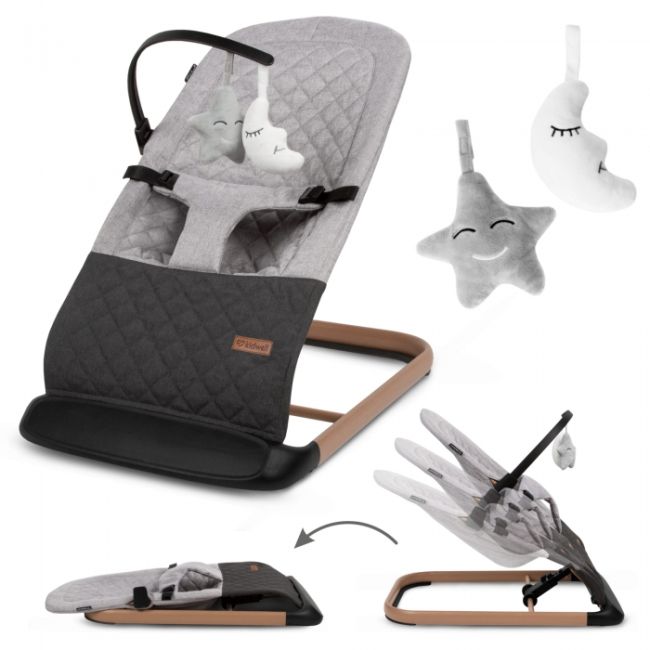 Balansoar pentru copii kidwell laro - wooden grey edeedilebular01a1