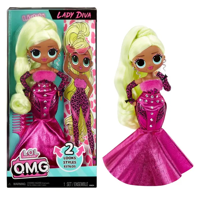 L.O.L. SURPRISE! OMG LADY DIVA PAPUSA FASHIONISTA CU ACCESORII VIVMGA591597EUC