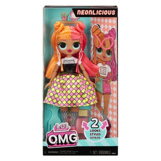 L.O.L. SURPRISE! OMG NEONLICIOUS PAPUSA FASHIONISTA CU ACCESORII VIVMGA591580EUC