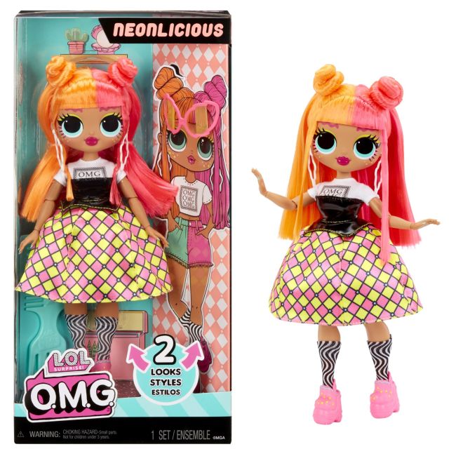 L.O.L. SURPRISE! OMG NEONLICIOUS PAPUSA FASHIONISTA CU ACCESORII VIVMGA591580EUC