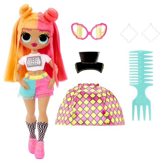 L.O.L. SURPRISE! OMG NEONLICIOUS PAPUSA FASHIONISTA CU ACCESORII VIVMGA591580EUC