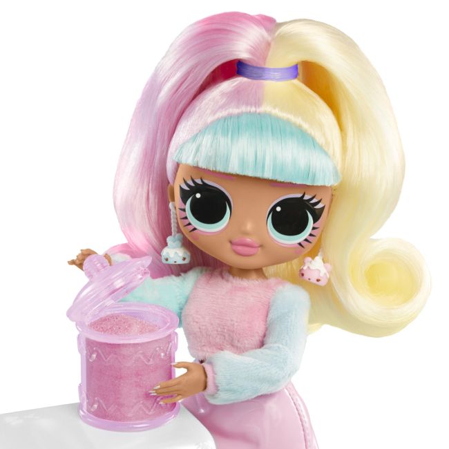 L.O.L. SURPRISE! OMG SWEET NAILS CANDYLICIOUS SPRINKLES SHOP SET PAPUSA CU ACCESORII VIVMGA503781EUC