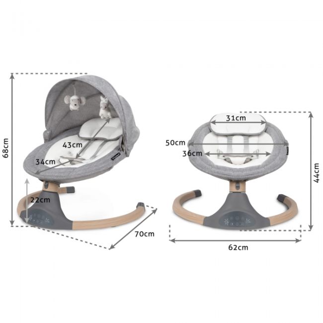 Leagan electric 2 in 1 kidwell luxi - wooden dark melange edeedibuellux01a3