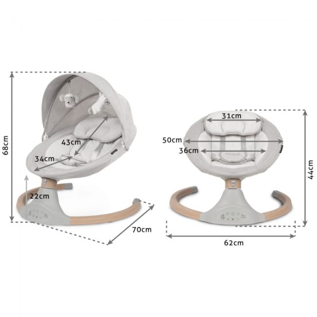 Leagan electric 2 in 1 kidwell luxi - wooden light melange edeedibuellux01a4